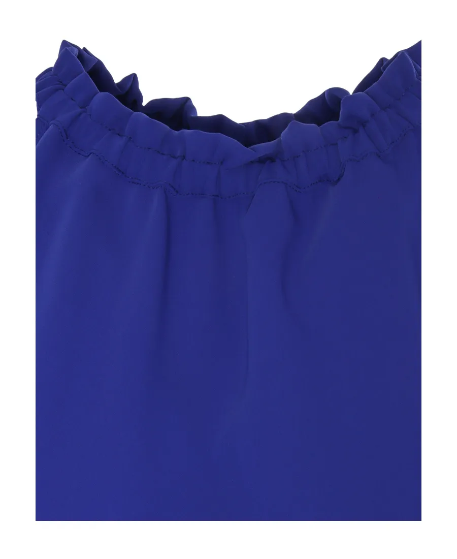 P.A.R.O.S.H. Elasticated-Neck Gathered Sleeveless Blouse