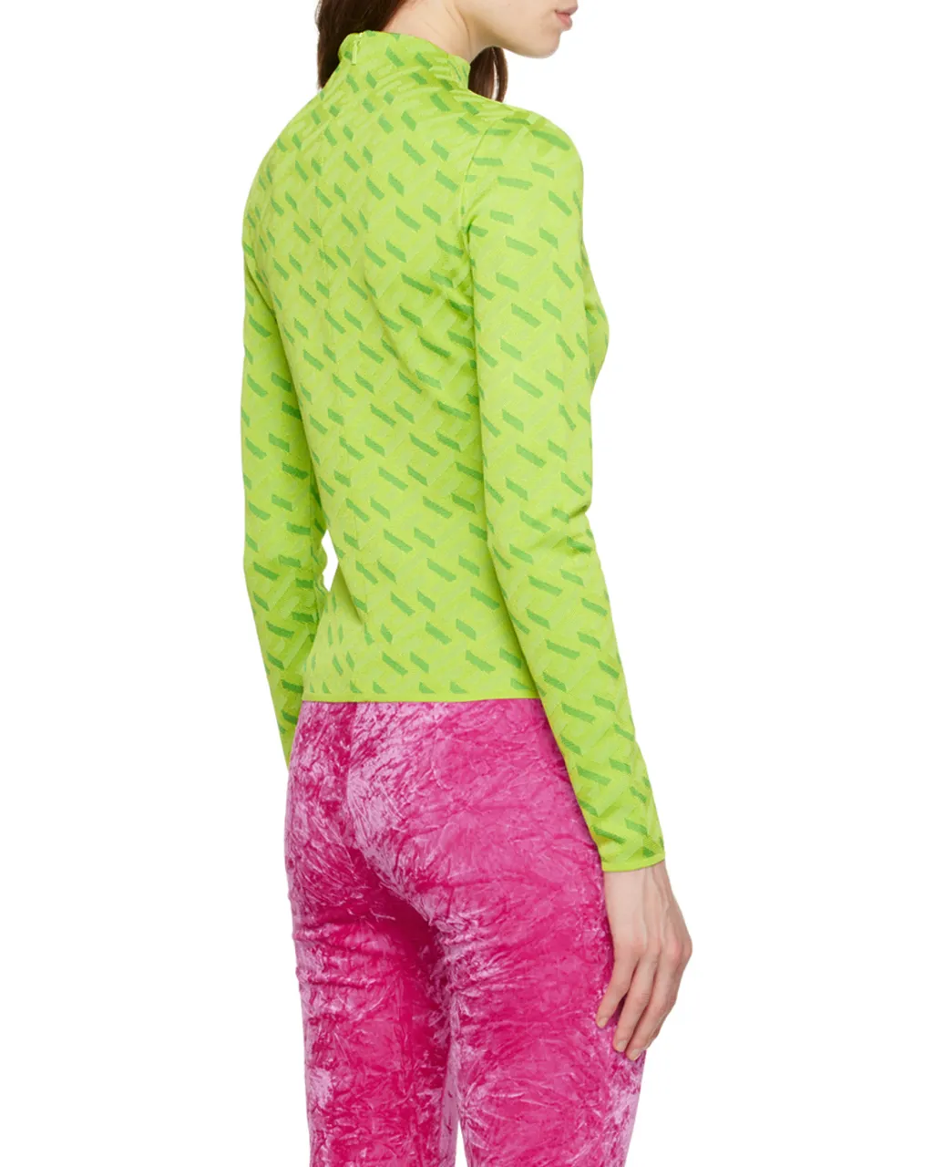 La Greca Monogram Long-Sleeve Top