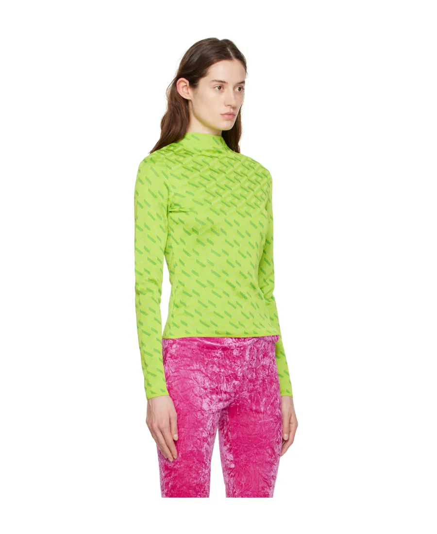 La Greca Monogram Long-Sleeve Top