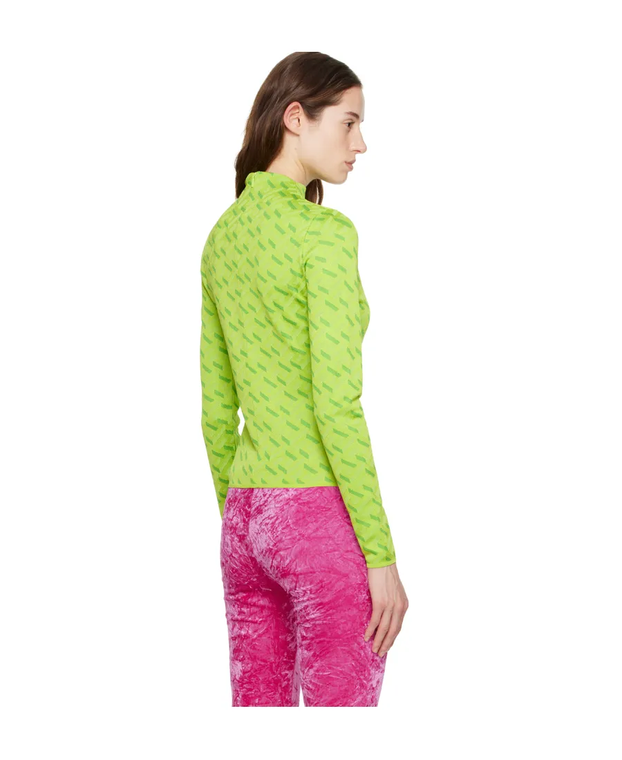 La Greca Monogram Long-Sleeve Top