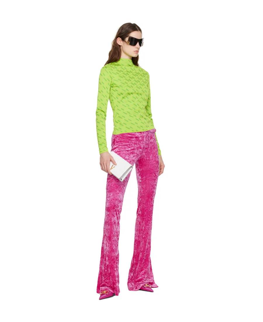 La Greca Monogram Long-Sleeve Top