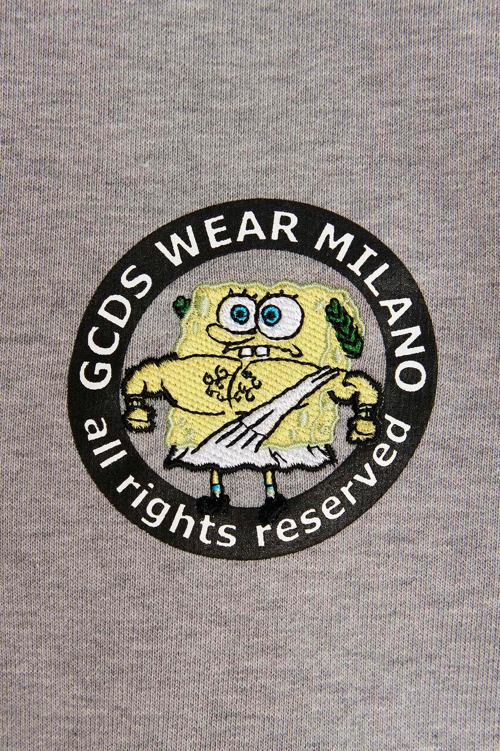 Gcds Spongebob Italico Logo Printed Sweatshirt