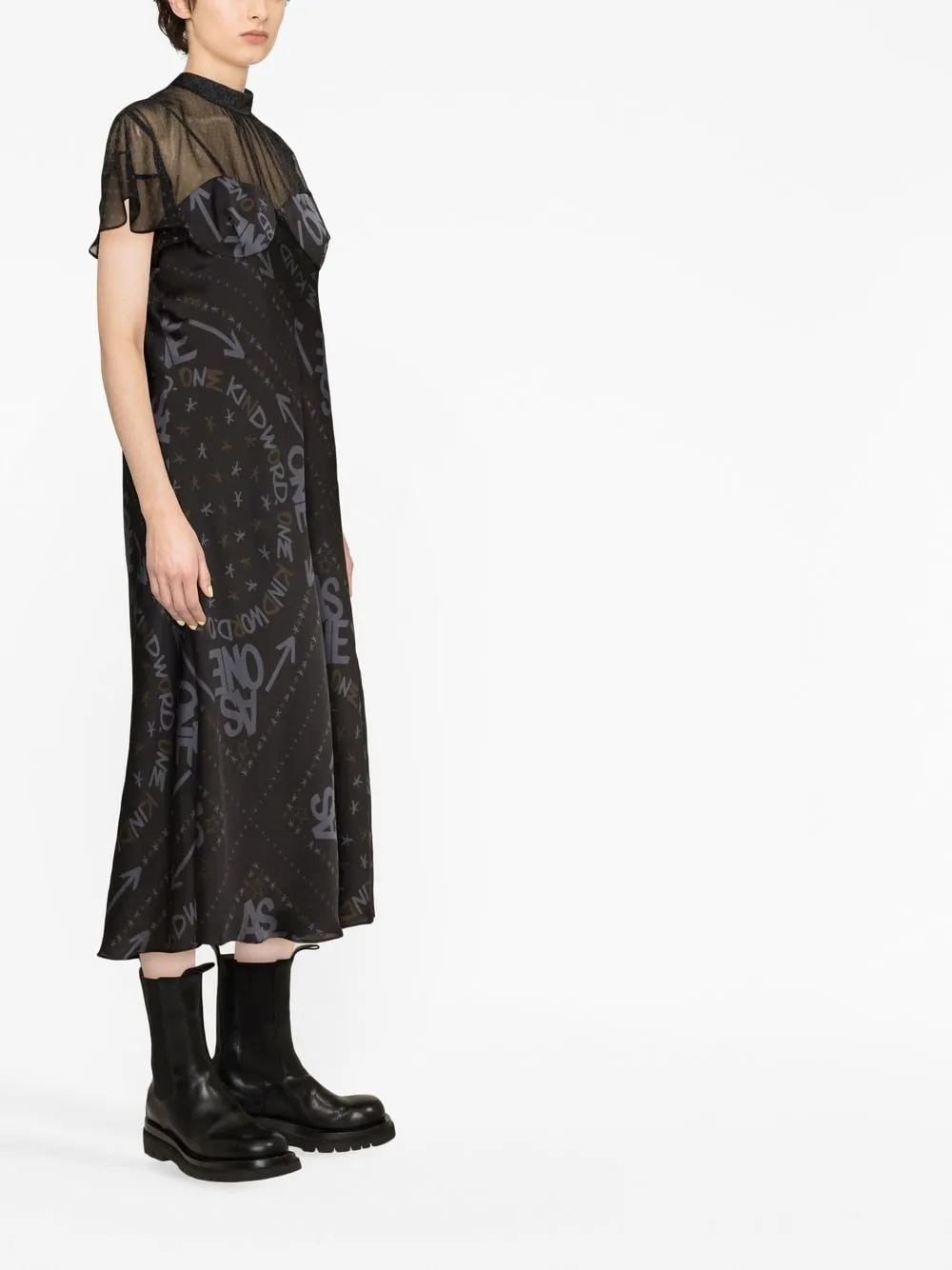 X Eric Haze Logo Print Dress