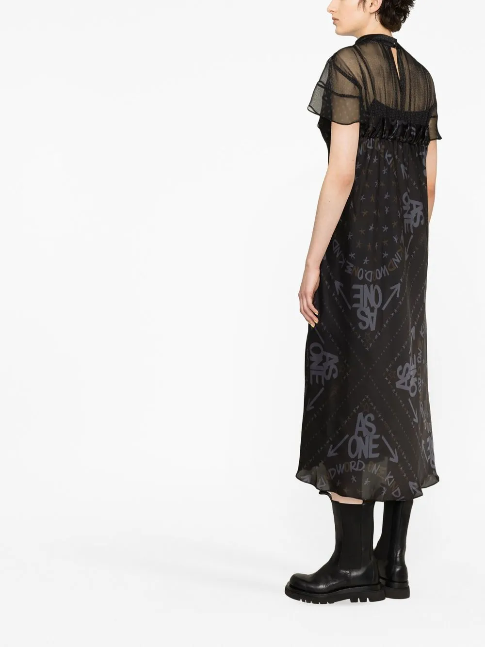 X Eric Haze Logo Print Dress