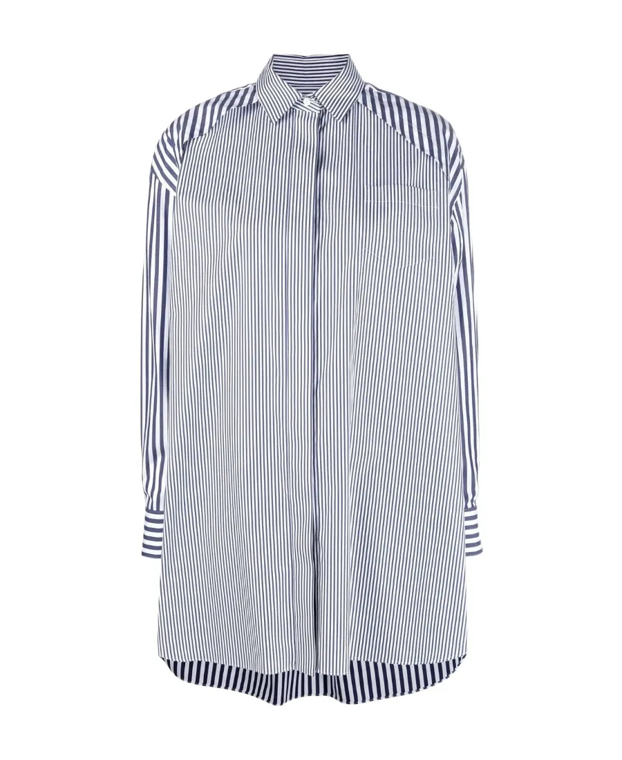 Stripe-Print Shirt Dress
