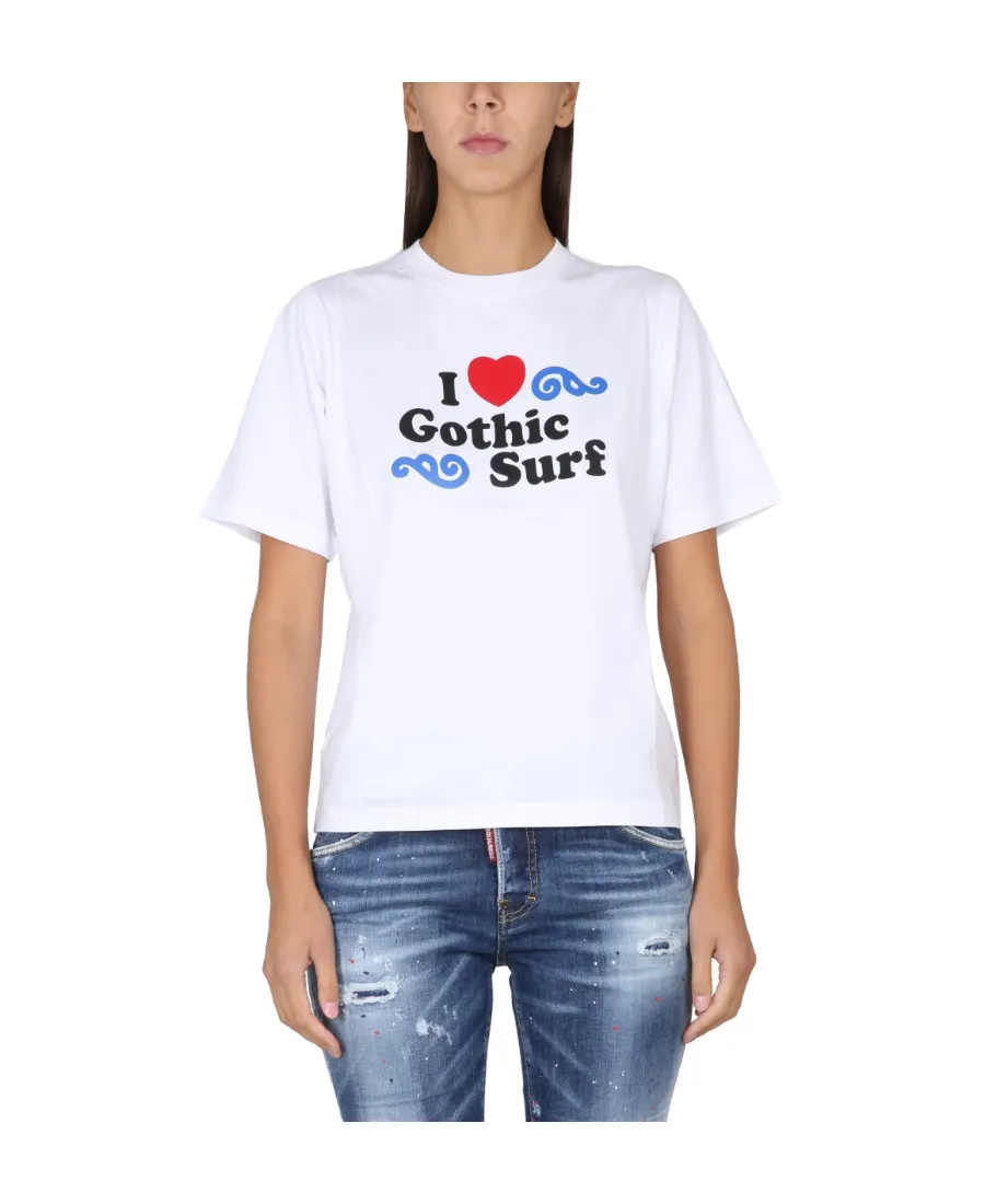Dsquared2 Graphic-Printed Short-Sleeved Crewneck T-Shirt