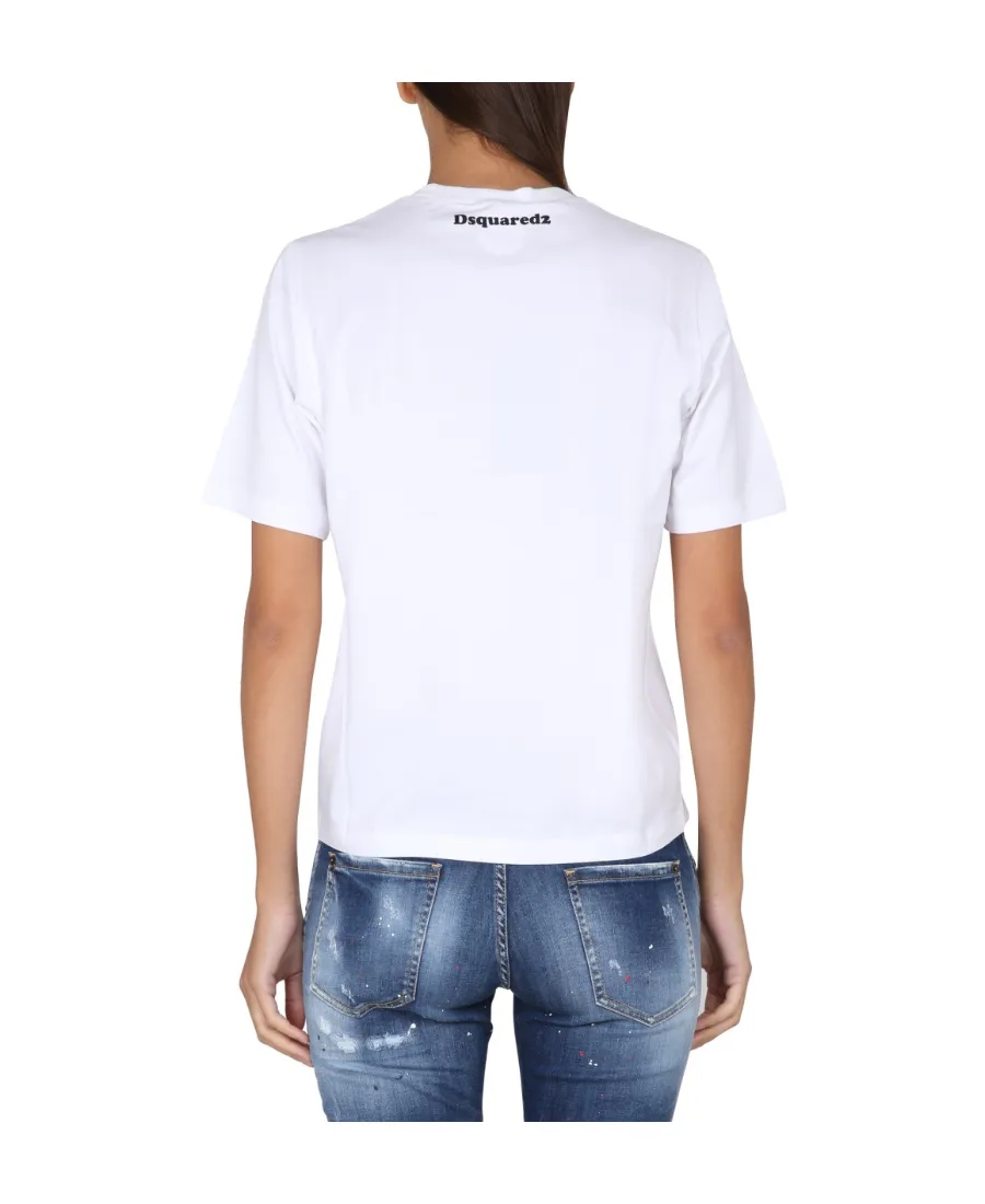 Dsquared2 Graphic-Printed Short-Sleeved Crewneck T-Shirt