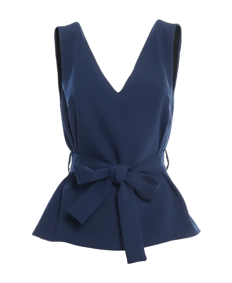 P.A.R.O.S.H. V-Neck Belted Top