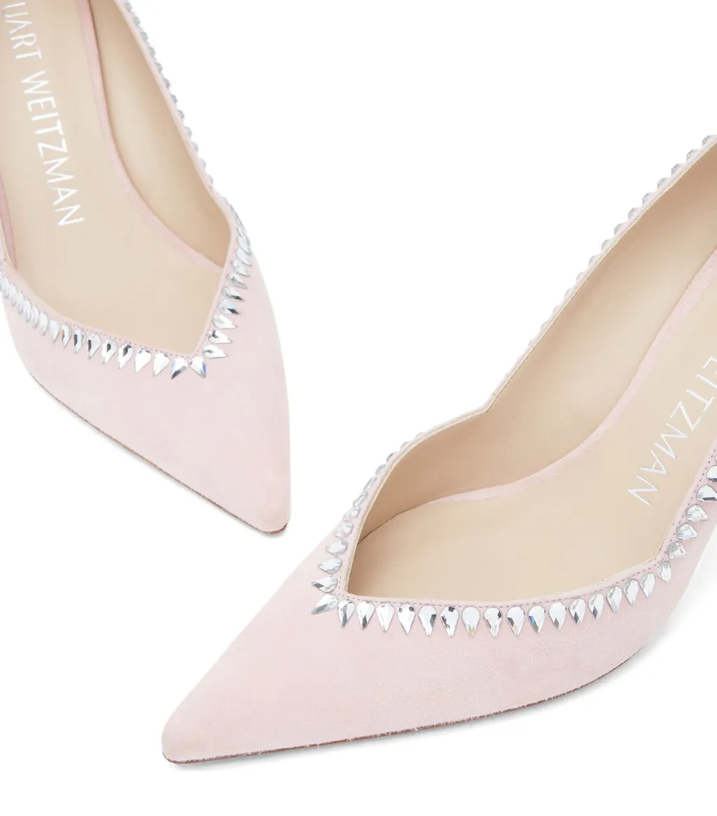 70Mm Suede Crystal-Embellished Pumps