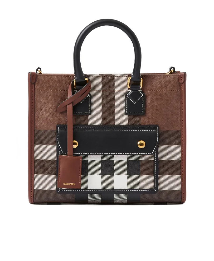 Burberry Tartan Checked Freya Tote Bag