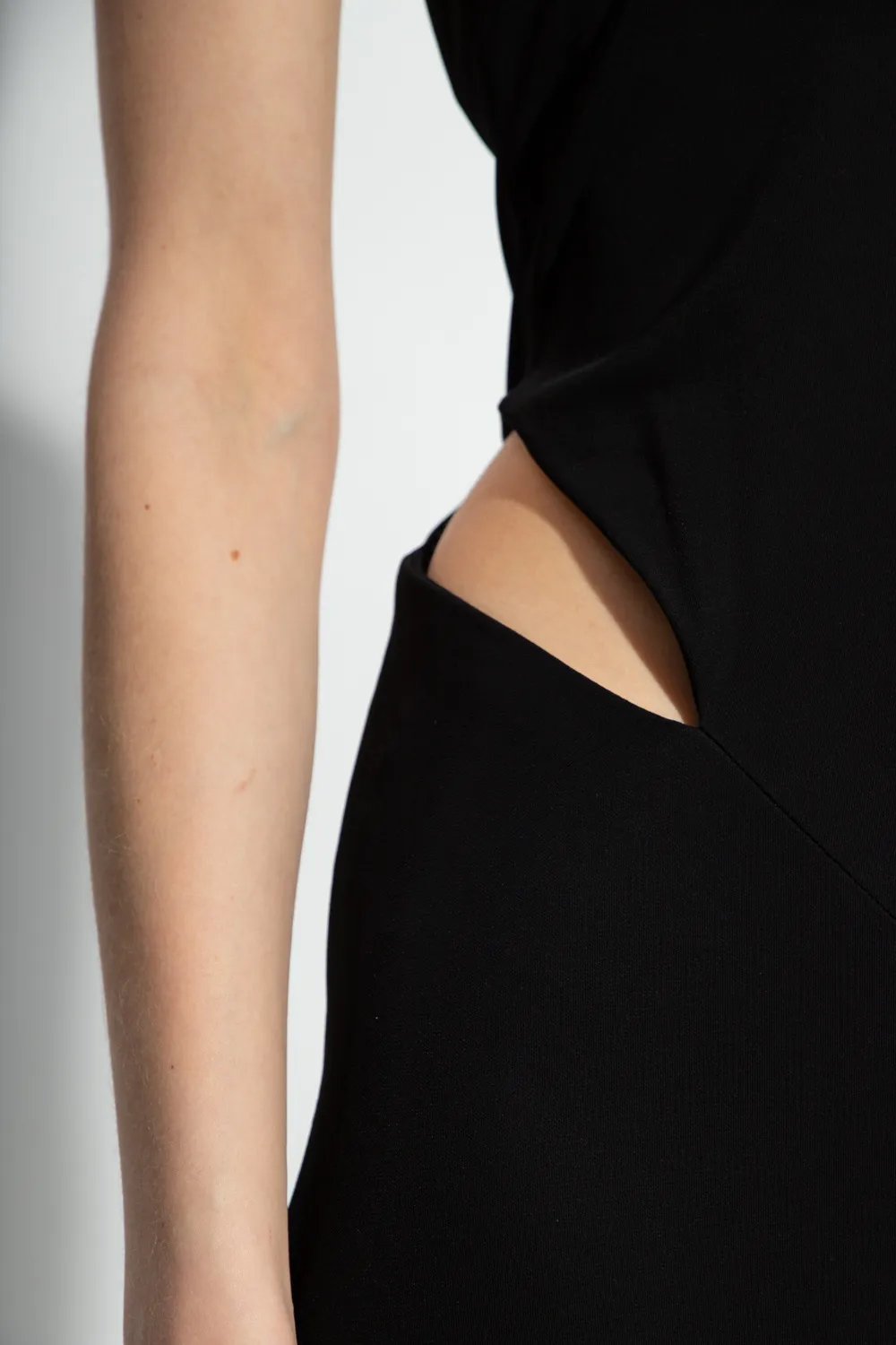 Versace One-Shoulder Cut Out Midi Dress