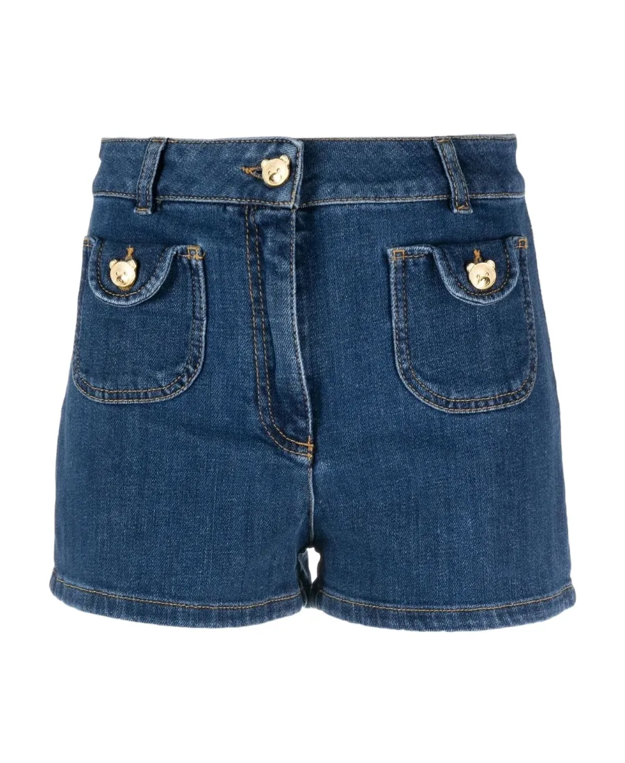 Logo Denim Shorts