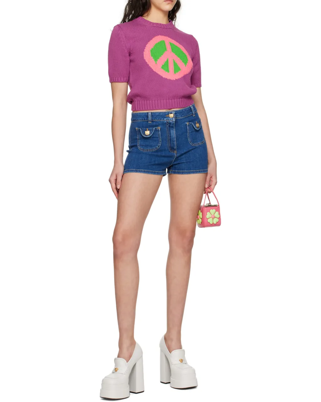 Logo Denim Shorts