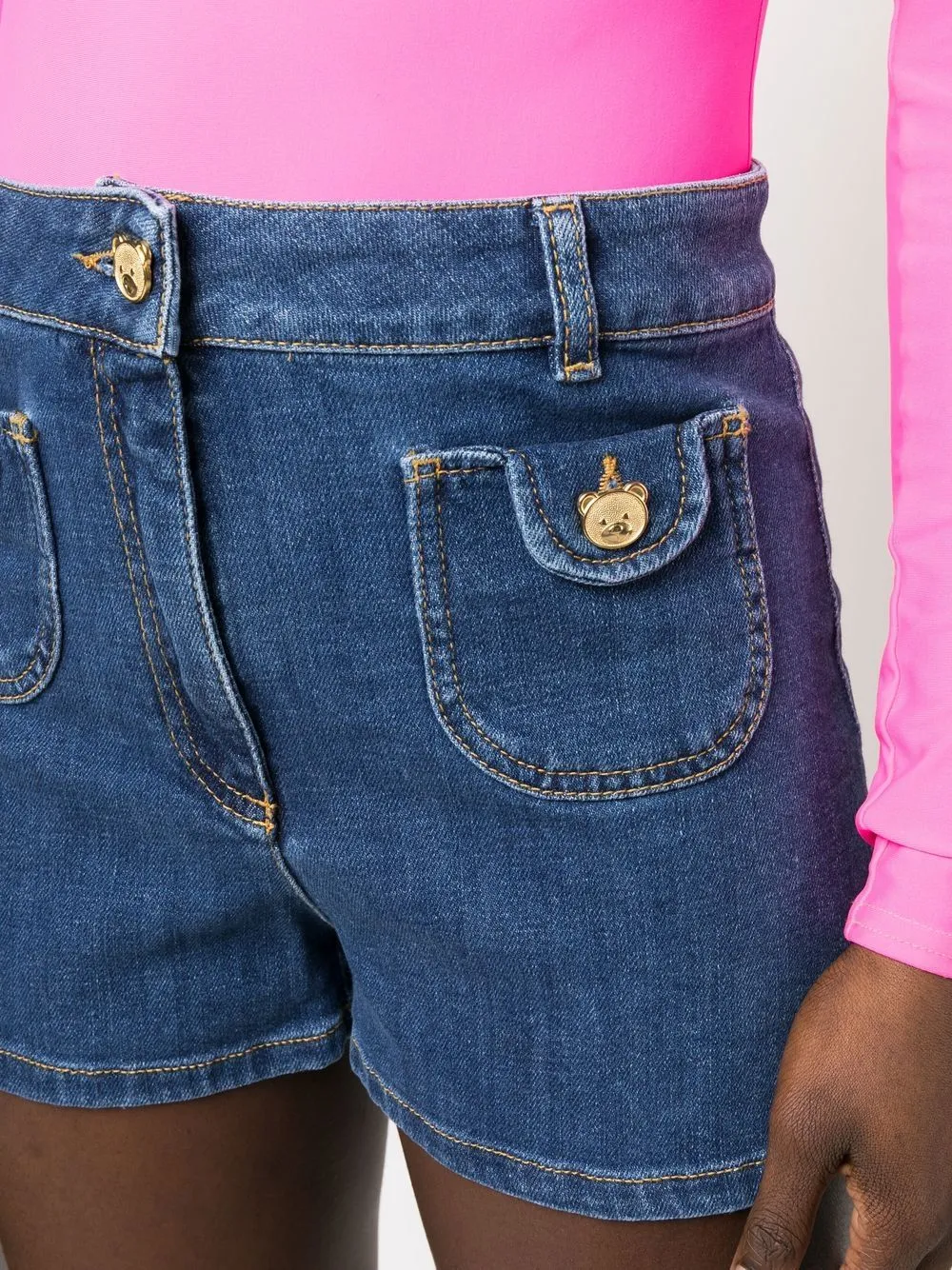 Logo Denim Shorts