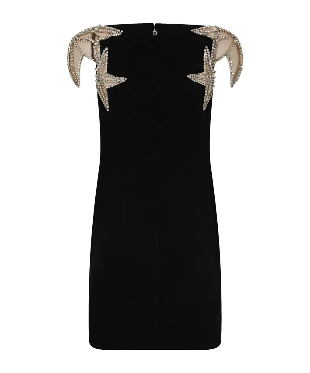 Dsquared2 Star-Embellished Straight Hem Mini Dress