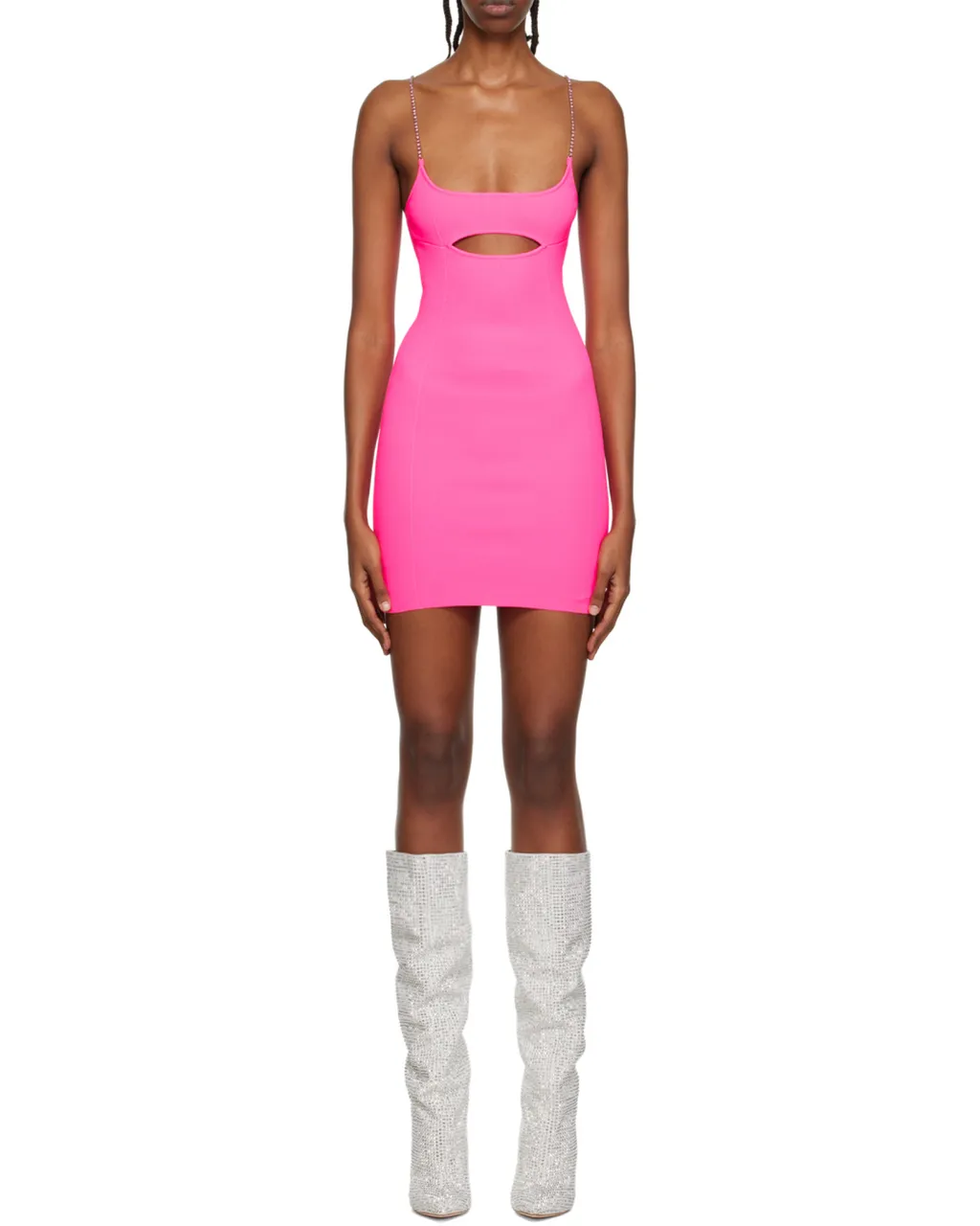 Gcds Logo Embellished Spaghetti Strap Mini Dress