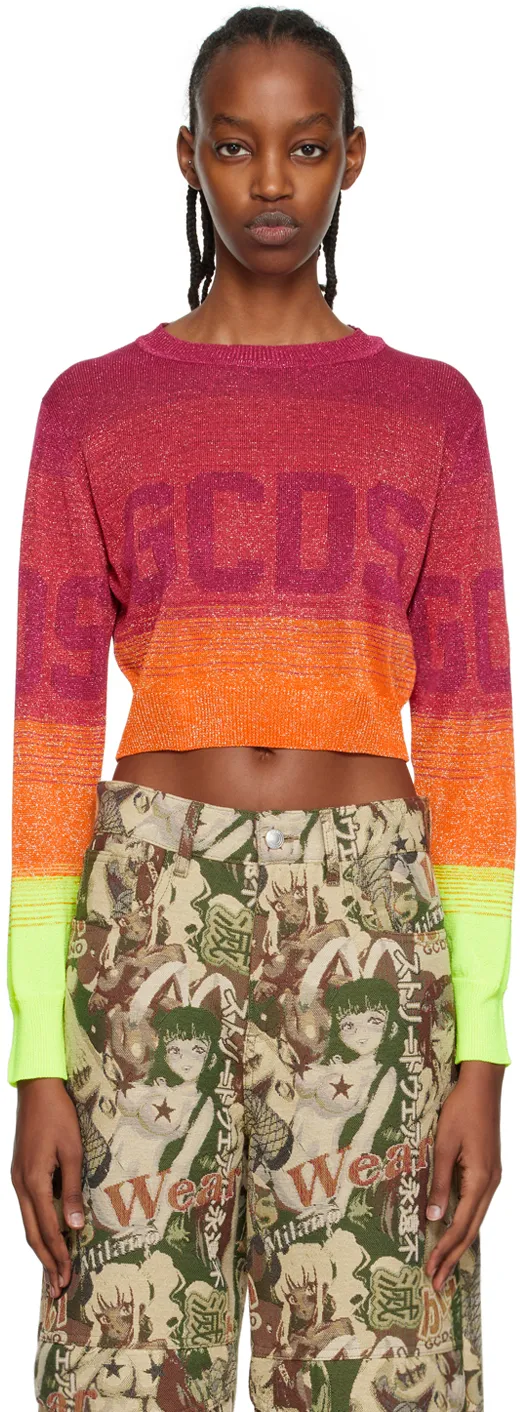 Gcds Logo Knit Cropped Jumper