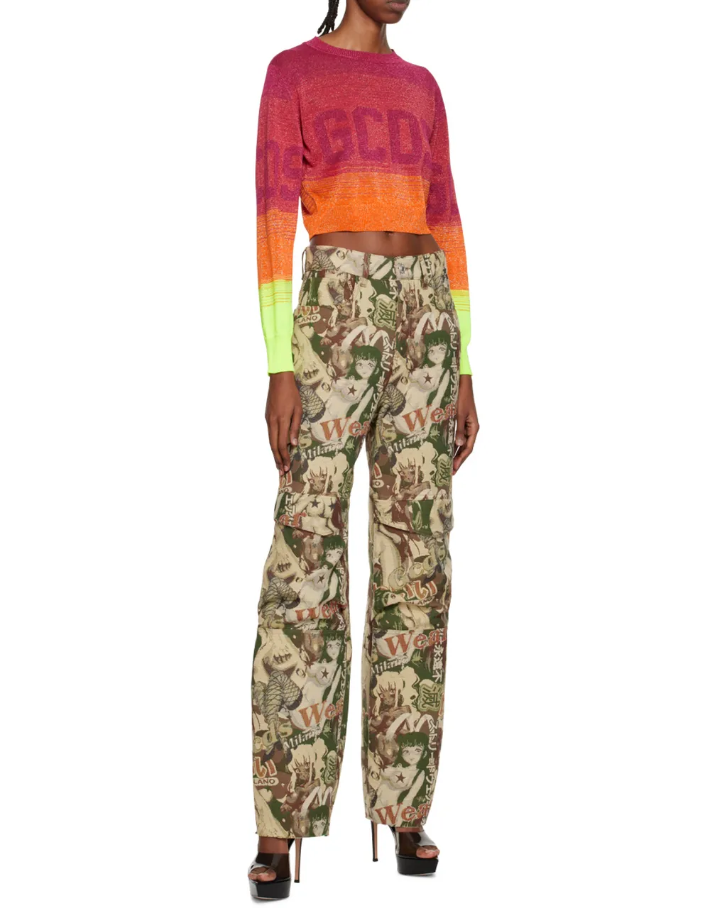 Gcds Logo Knit Cropped Jumper