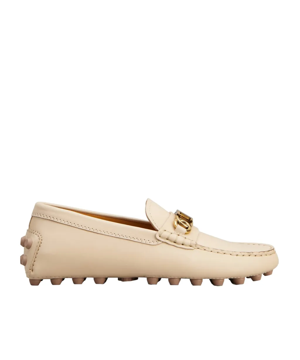Tod's Logo Plaque Slip-On Loafers