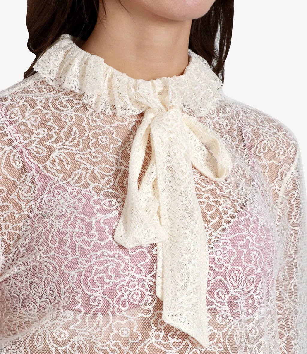 Bow Knot Embroidered Blouse