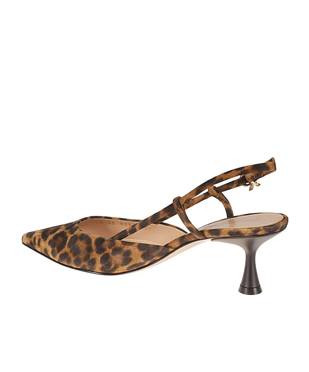 Leopard Print High-Heeled Sandals