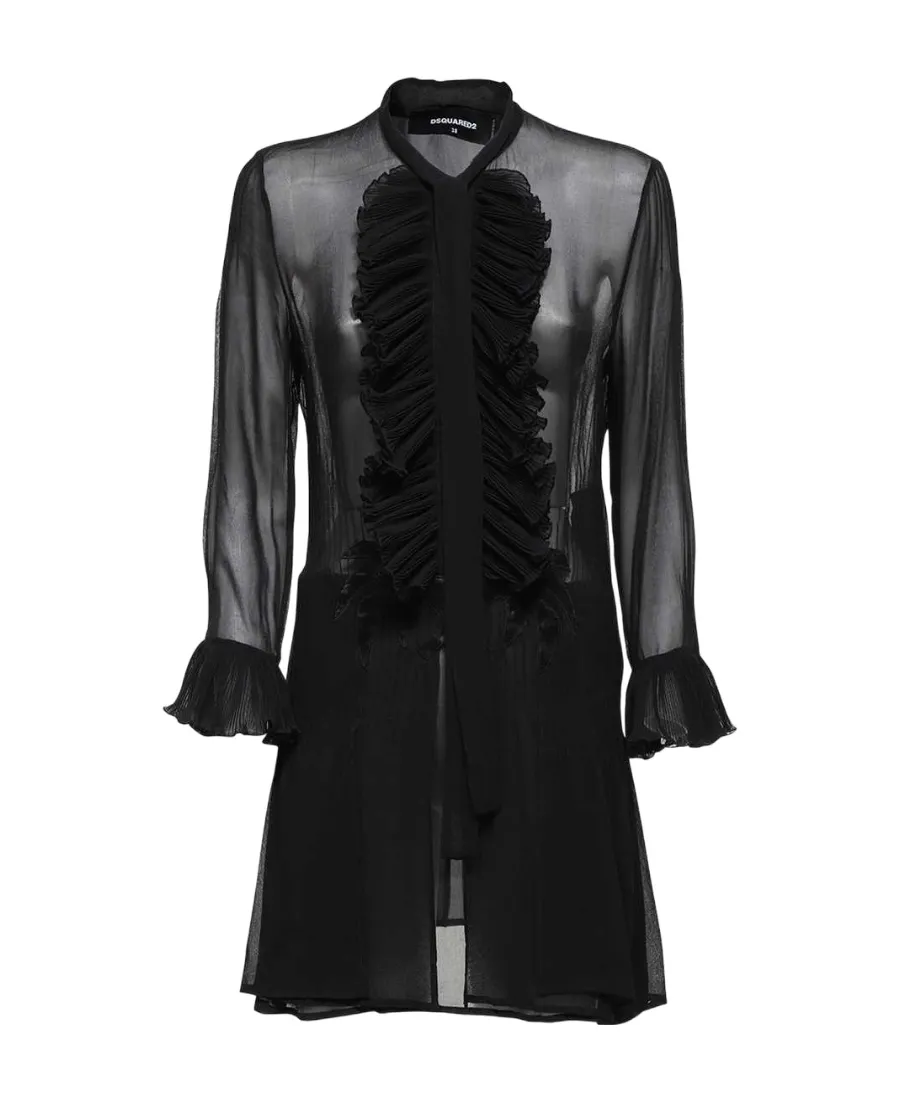 Ruffle-Detail Mini Dress