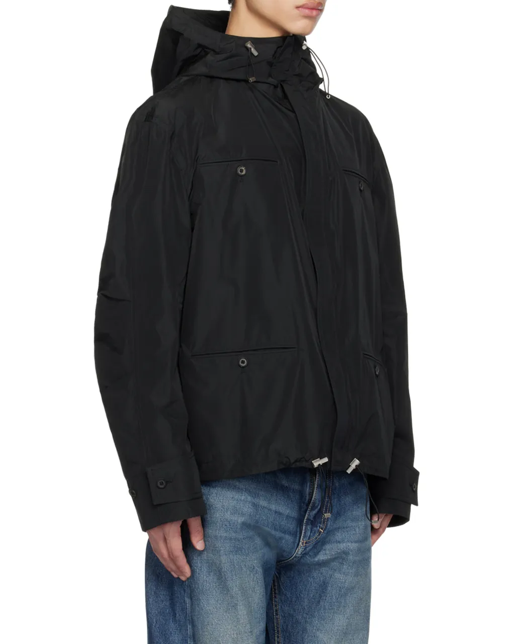 Rope And Hooded Casual Jacket