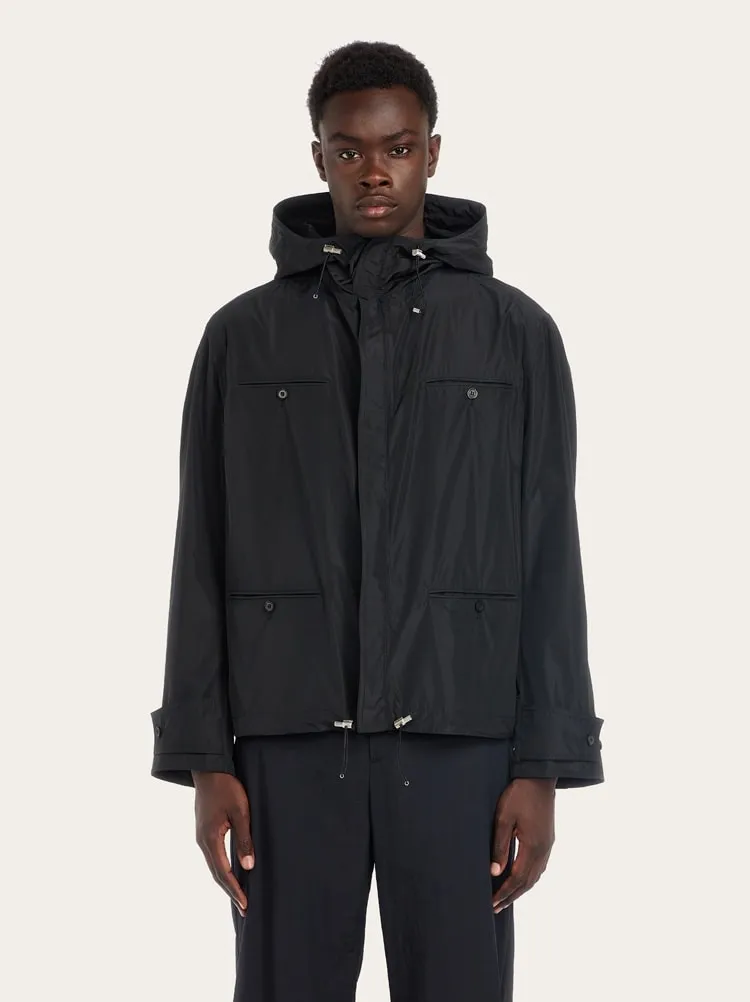 Rope And Hooded Casual Jacket