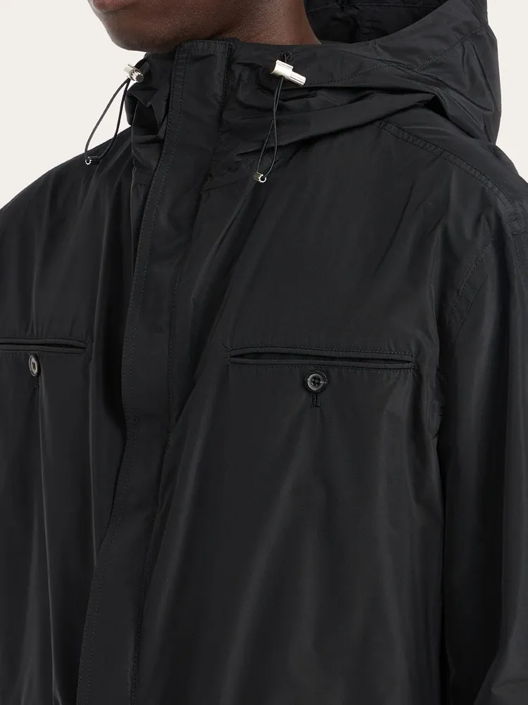 Rope And Hooded Casual Jacket