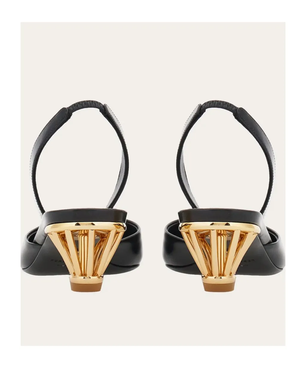 Salvatore Ferragamo Cage Heeled Slingback Pumps