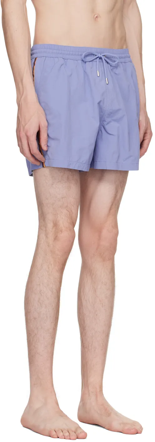 Stripe-Trim Swim Shorts