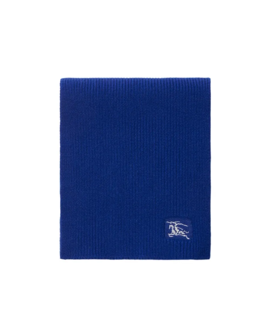 Burberry Equestrian Knight Embroidered Ribbed-Knit Scarf