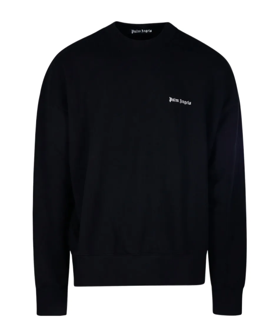 Palm Angels Logo Detailed Crewneck Sweatshirt