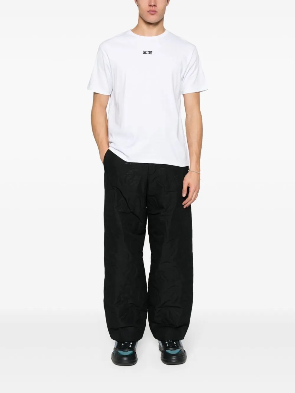 Gcds Logo Printed Crewneck T-Shirt