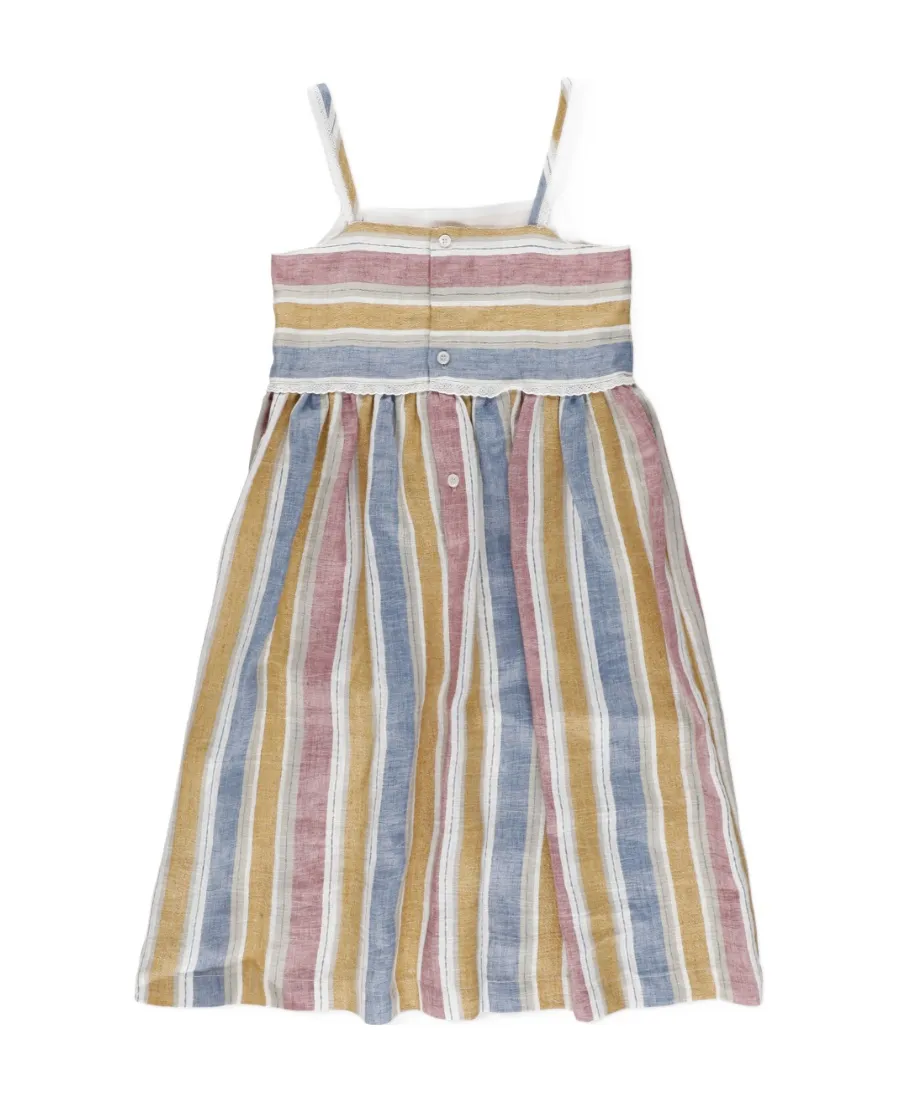 Striped Pleated Dress