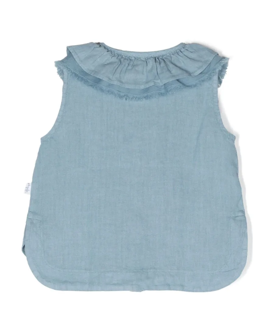 Fringed Sleeveless Blouse