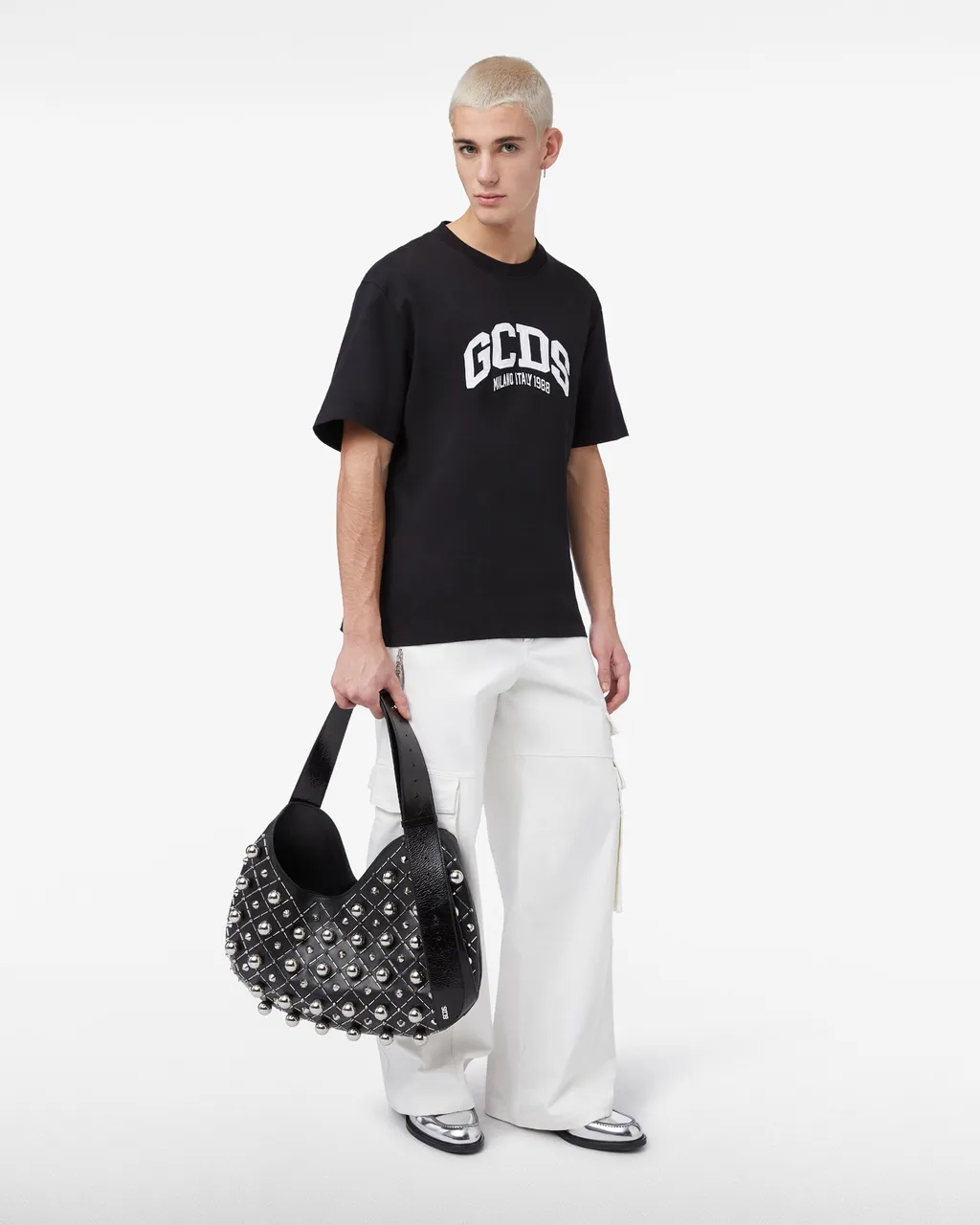 Gcds Logo Embroidered Crewneck T-Shirt