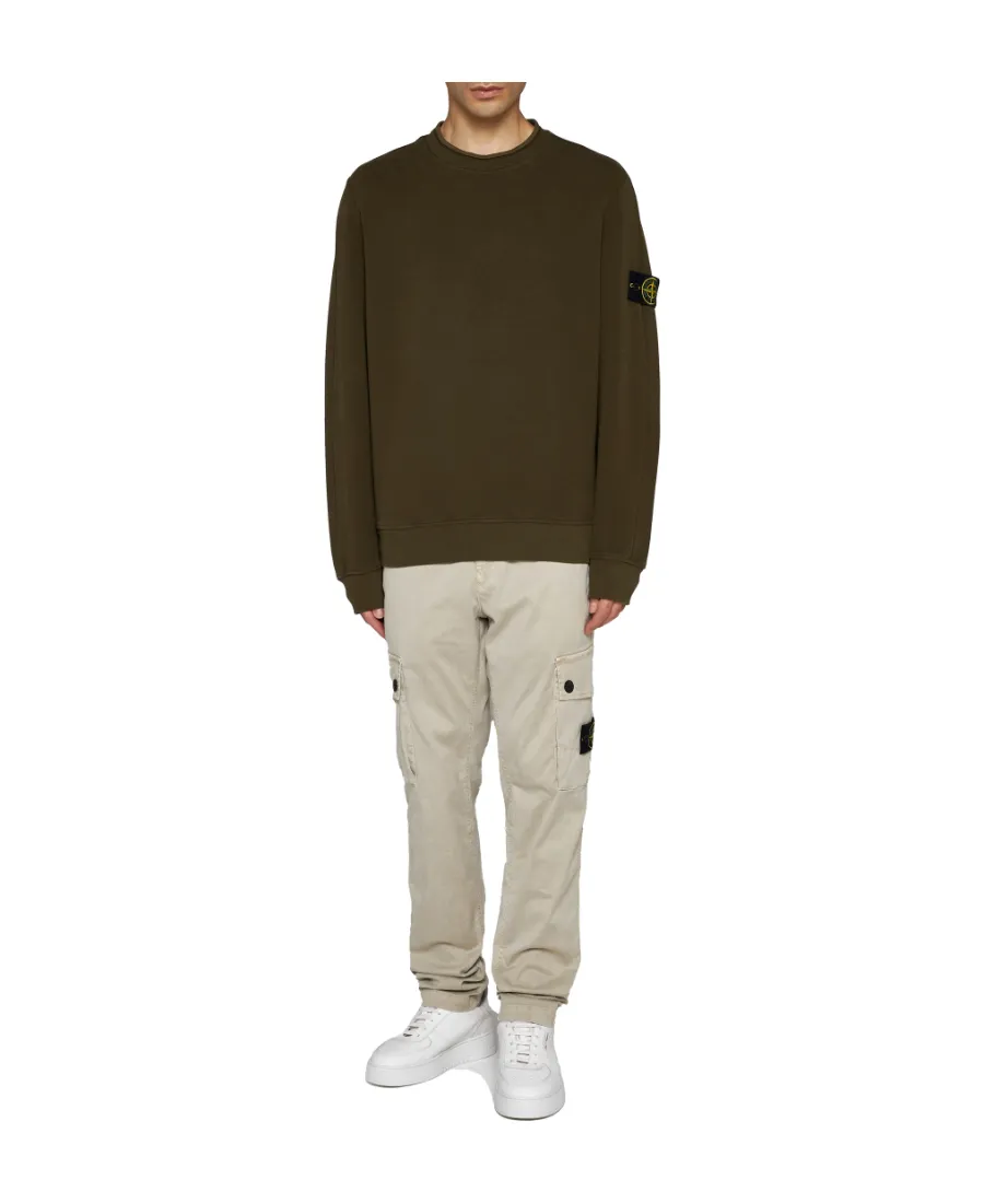 Stone Island Logo Patch Crewneck Sweatshirt