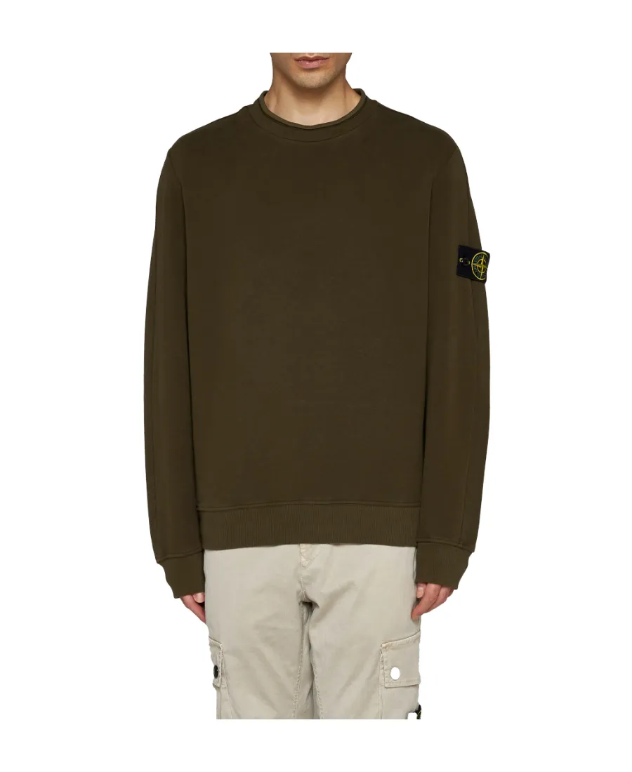 Stone Island Logo Patch Crewneck Sweatshirt