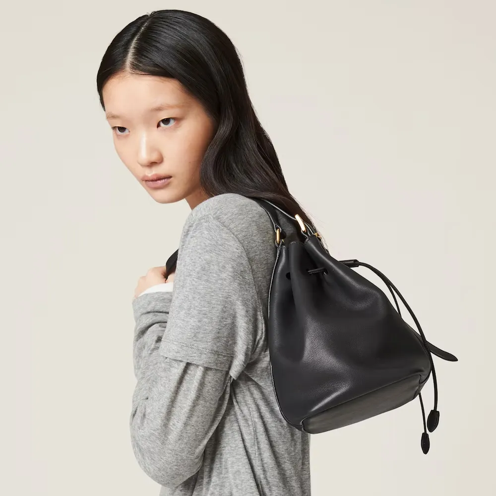 Leather Bucket Bag