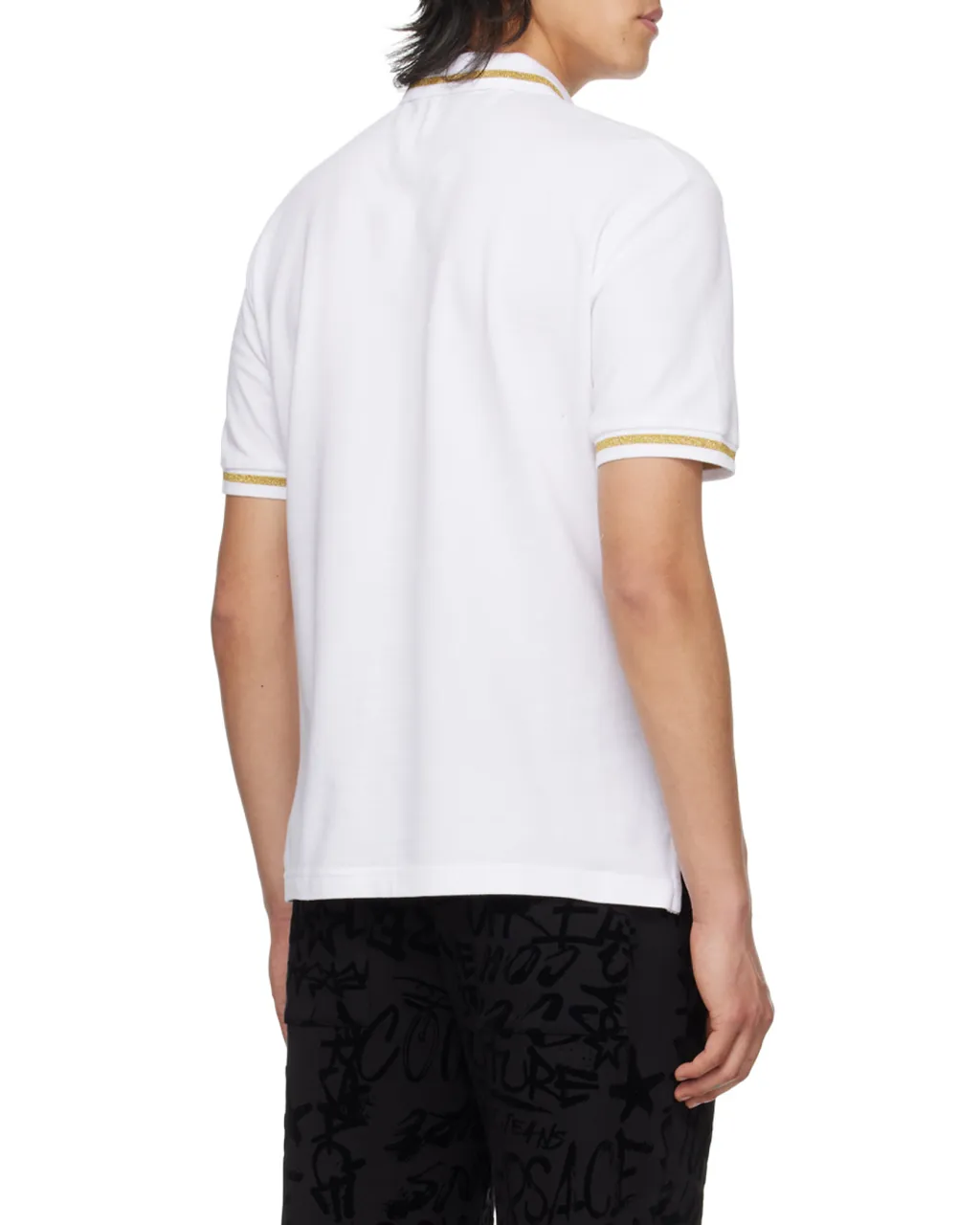 Versace Jeans Couture Logo-Embroidered Short-Sleeved Polo Shirt