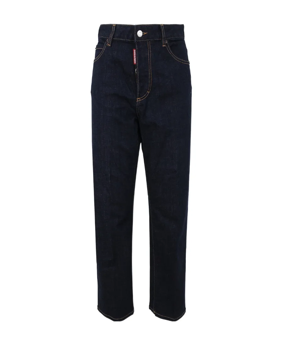 Dsquared2 Logo Tag Straight-Leg Jeans