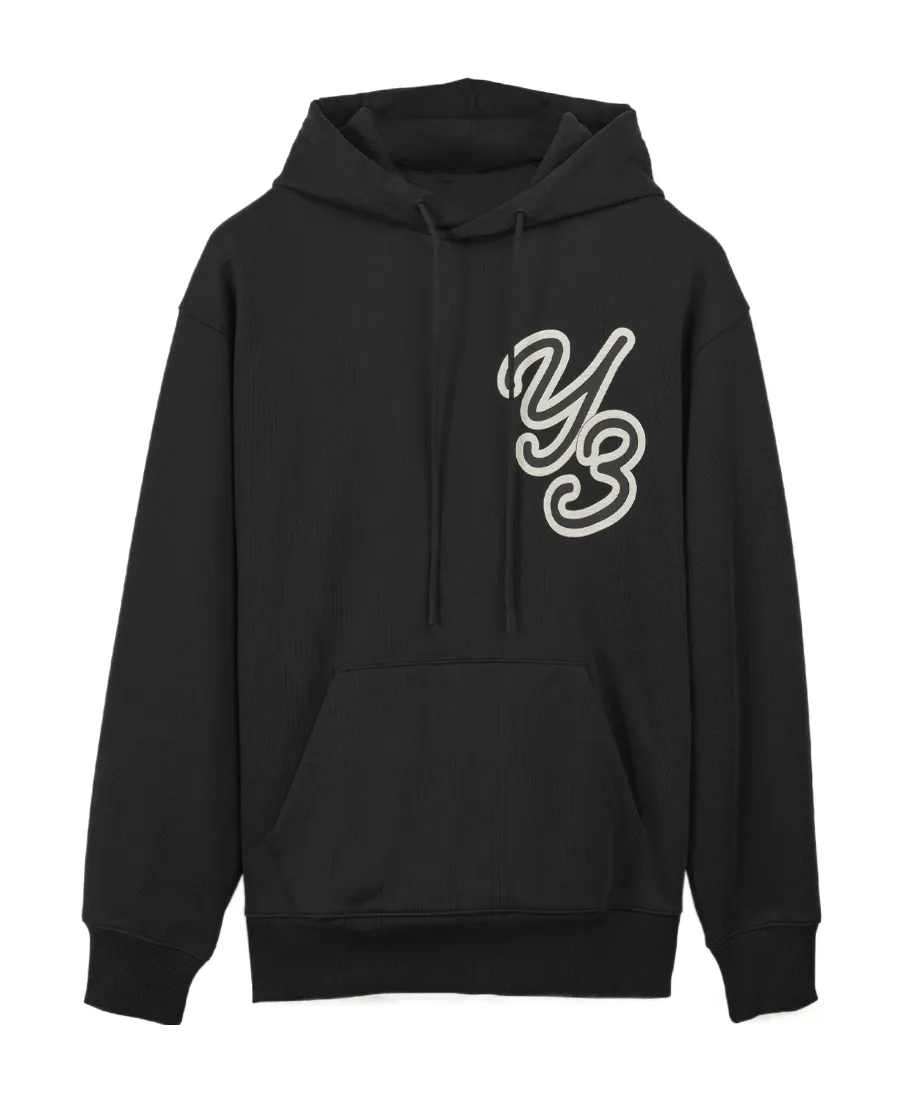 Y-3 Logo-Printed Drawstring Hoodie