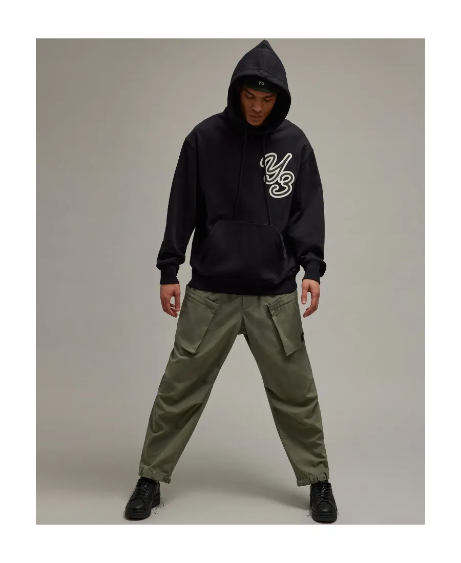 Y-3 Logo-Printed Drawstring Hoodie