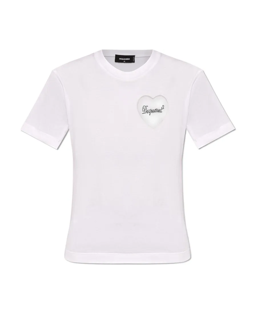 Dsquared2 Heart Tulle Detailed T-Shirt