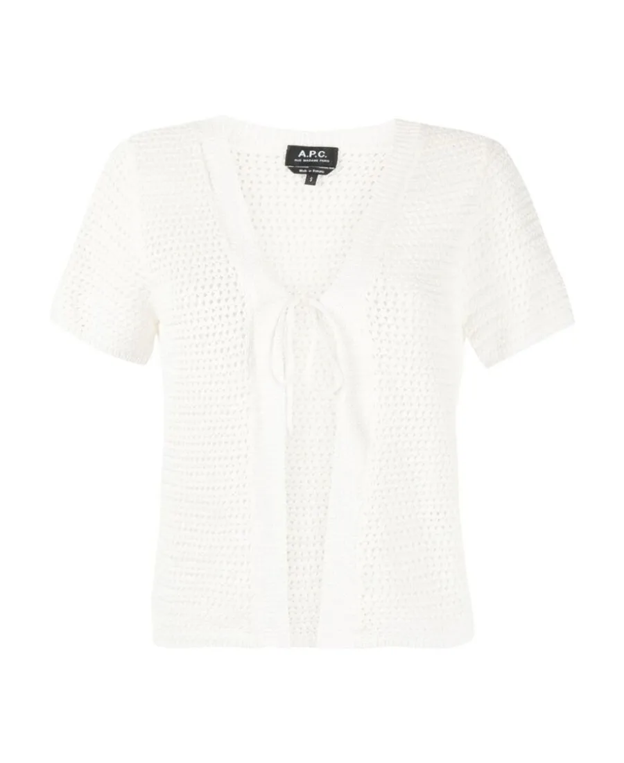 A.P.C. Tie-Front Knitted Cardigan