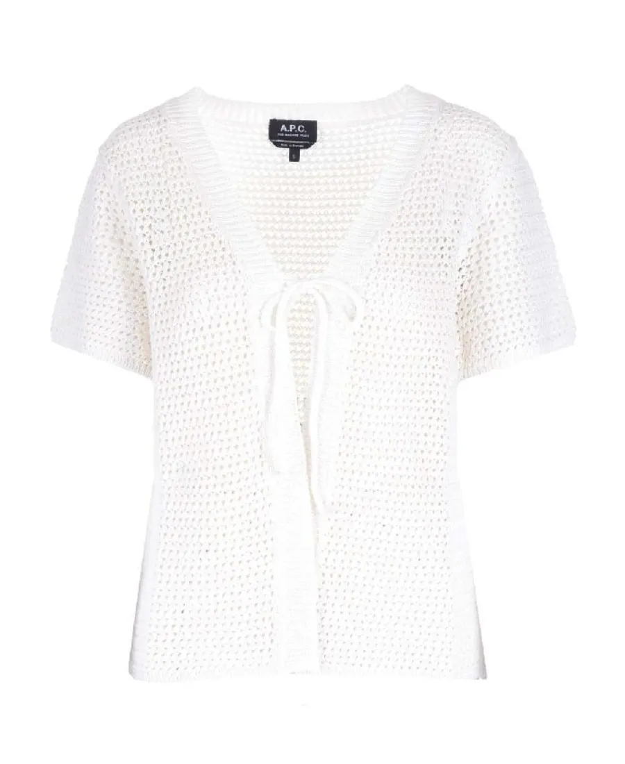 A.P.C. Tie-Front Knitted Cardigan