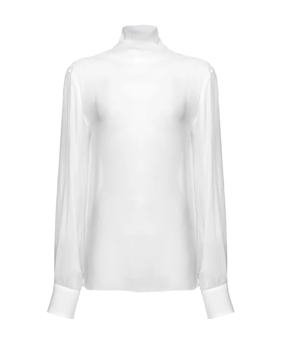 Pinko High Neck Georgette Blouse