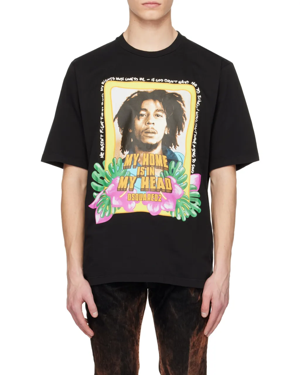 Dsquared2 Graphic Printed Straight Hem T-Shirt