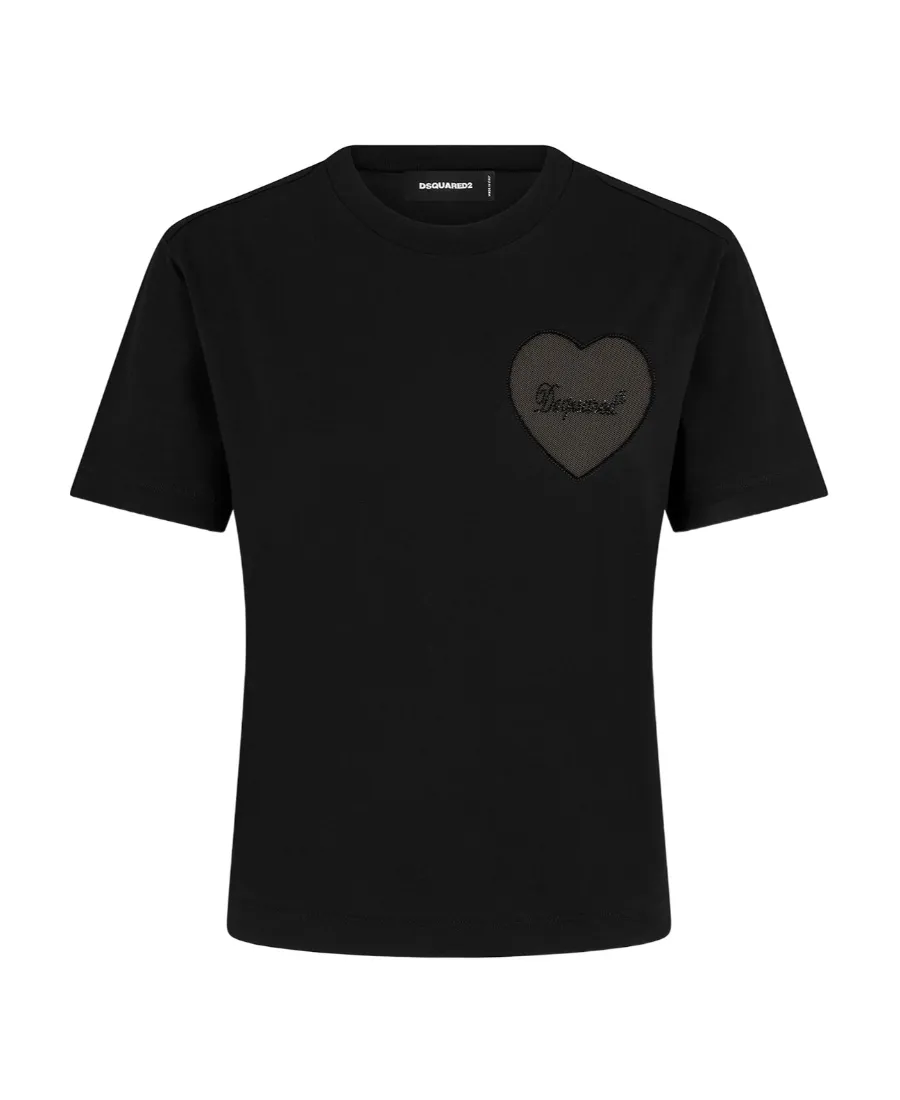 Dsquared2 Heart Tulle Detailed T-Shirt